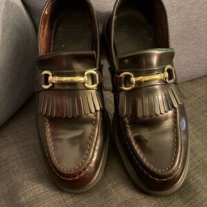 Dr. Marten Adrian Gold Snaffle Loafer in Oxblood
